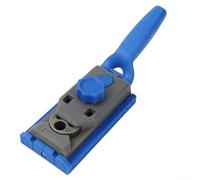 Gabarit de trou de poche pour travail du bois, guide de localisation de foret avec échelle de profondeur, noyau en acier trempé pour réduire la déflexion des forets, construction en plastique ABS