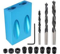 Gabarit de vis pour trou de poche, Kit menuiserie pour menuiserie, guides, outil d'angle joint, localisateur, artisanat, gabarit trou poche Kreg