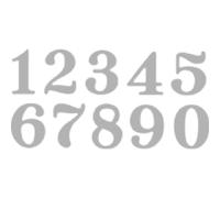 Gabarit Découp. Kit: Small Numbers, 0,8 - 1,9cm, 10 Pces