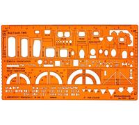 Gabarit Dessin Sanitaire 1:50 - Architecte 1/50 - Normographe Sanitaire - Pochoir Architecture - Mobilier - Dessin Technique - Trace Architecte