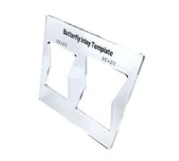 Gabarit d'incrustation papillon en acrylique transparent pour le travail du bois, 7 tailles de 28,9 cm à 11,4 cm, kit de réparation de clés décoratives pour tables et coffres