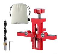 Gabarit d'installation de porte d'armoire avec alignement à double trou et échelle optique pour un perçage précis de charnière sur des panneaux allant de 8 mm à 40 mm d'épaisseur (D)