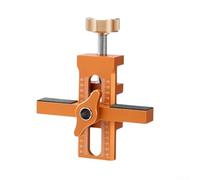 Gabarit d'installation de porte d'armoire en alliage d'aluminium avec pince de poinçonnage en acier inoxydable, localisateur de porte réglable et guide de perçage pour une précision (A)