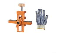 Gabarit d'installation de porte d'armoire, outil de positionnement pour le travail du bois en alliage d'aluminium pour percer avec pince, guide d'alignement rapide et facile, gamme de 7 à 40 mm