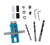 Gabarit d'installation de porte d'armoire pour montage d'armoire en alliage d'aluminium avec guide de perçage et pince, épaisseur réglable de 10 à 40 mm, outil de positionnement haut/bas de 55 mm B