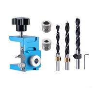 Gabarit d'installation de porte d'armoire réglable avec échelle avant et marques d'alignement, guide de perçage en alliage d'aluminium pour un perçage précis des panneaux de bois (C)