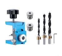 Gabarit d'installation de porte d'armoire réglable avec échelle avant et marques d'alignement, guide de perçage en alliage d'aluminium pour un perçage précis des panneaux de bois (b)