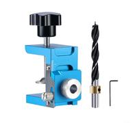 Gabarit d'installation de porte d'armoire réglable pour le positionnement vertical avec construction en alliage d'aluminium et gabarit de perçage précis pour les tailles de panneaux jusqu'à 40 mm (a)