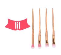 Gabarit D'ombre de Nez 4 en 1, Ensemble de Pochoirs pour Eye-liner en Silicone avec Pinceaux de Maquillage pour Débutants, Outil de Contour du Nez, Pochoir de Mise en Forme des