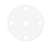 Gabarit En Acrylique Transparent Robuste, 25,4 Cm, Motif À Trous Circulaires