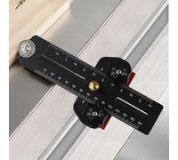 Gabarit fin en aluminium pour scie à table - Guide de clôture flexible avec échelles mm/pouce - Roulement à rouleaux - Convient aux fentes à onglets d'un quart de x 3/8 pour coupes à bande étroite