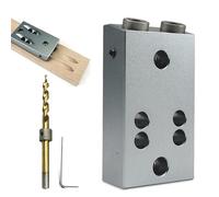 Gabarit Guide de Perçage - Accessoires Métalliques Stables - Outils Pour Le Travail Du Bois,Pour Fabrication Meubles Et Assemblages D Angles En Atelier Garage