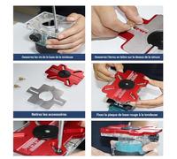 Gabarit Mortaise Porte - 2 Gabarits de Fraisage en 1 | Outil Modèle Pour Rainure Bord Rayon Installation Porte Cercle Bois | Découpe de Cercles Rainures et Bords pour Portes d'Armoire