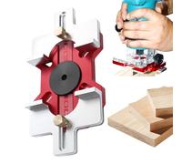 Gabarit Mortaise Porte, Guide Fraisage Précision 2-en-1, Outil Modèle Pour Rainure Bord Rayon Installation Porte Cercle Bois