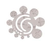 Gabarit multifonctionnel en acier inoxydable, outil rond de coupe du cuir, coupe-coin, cercles, dessin, outil de coupe du cuir, dessin d ' angle