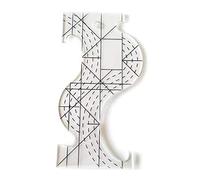 Gabarit Outil de matelassage Règle de traitement de couture en acrylique Patchwork Règle de modèle de couture multi-usages