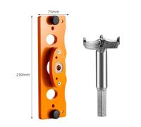 Gabarit Perçage Charnière 35mm Guide pour bois Précision Gabarit | Précision 35mm, bakélite , jaune visible, taille compacte 7x15cm, pour idéal charnières(c)