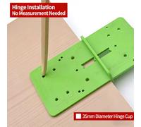 Gabarit Pour Charnières - Modèle De Précision 35mm Pour Frappe Cachée | Gabarit d'Installation pour Porte d'Armoire | pour Travail du Bois Montage Armoire Tiroir Étagère Cadre Perçage