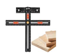 Gabarit pour Poignées d'Armoire | Poinçon de localisation en T avec mesure,Gabarit poignée tiroir et guide perçage - Pour menuisier, rénoveur, entrepreneur, charpentier, bricoleur, cuisine, salle de b