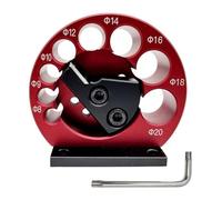 Gabarit réglable pour le travail du bois - Plaque de coupe de cheville en alliage d'aluminium CNC avec trous ronds de 8 mm, 20 mm et 25 mm - 40 mm, outil auxiliaire de perçage (8 trous de 8 à 20 mm)