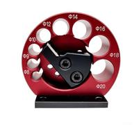 Gabarit réglable pour tiges rondes de 8 à 20 mm, alliage d'aluminium avec lames en carbure, conçu pour une production précise de chevilles en bois et un réglage facile de la taille (8 trous de 8 à 20