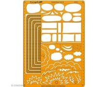 Graph'it - Trace-bulles - Modèle B pour Manga et Bande Dessinée - Plus de 25 Bulles Différentes - Bords Gradués - Acrylique Transparent Souple - Format A4