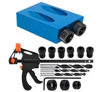 Gabarit Trous De Poche Pour Bois Positionneur De Forage Portable | Gabarit À Bois 15° pour menuiserie, meubles, placards, travaux du bois et assemblages d'angle