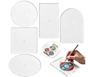 Gabarits Acryliques de Broderie Guide de centrage transparent réutilisable, | Guide de traçage sur toile pour travaux d'aiguille pour atelier ureau à domicile, projets DIY, lois