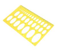 Gabarits D’ellipses Règle Géométrique Orange en Plastique pour Dessin | Mesure en Centimètres, Transparent pour Alignement, Usage Bureau et Architecture, pour Croquis et Plans