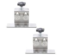 Gabarits de montage de porte d'armoire domestique en acier inoxydable pour porte cachée et à fond plat, outil de travail du bois, pince en acier inoxydable