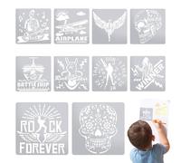 Gabarits de peinture creux - Pochoirs de dessin pour peinture sur rock and roll | Pochoirs lisses pour albums photos, cartes postales, enveloppes, agenda, cartes