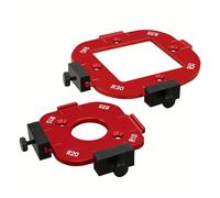 Gabarits de Routeur à Gabarit de Rayon Ensemble de gabarits rayon d'angle arrondi - Gabarit table toupie for le travail du bois, aide à la coupe en arc avec clip amovible, tailles R10 R50(2Pcs Kit)