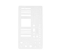 Gabarits Stencil Planning | Pochoir Planificateur Journal | Accessoire Règle Dessin pour Art Journal Liste Carnet Point Scrapbook Étage Marqueur Signet Bannière Habitude