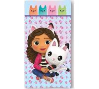 GABBY CHAT ET LA MAISON MAGIQUE-DRAP DE BAIN-SERVIETTE DE PLAGE -COTON 70X140 CM.