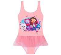 Gabby Dollhouse Maillot de Bain Fille, 1 Piece Longue Maillots pour Plage Piscine (Rose, 2-3 Ans)