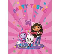 Couverture polaire GABBY's Dollhouse Party-Tastic - 100% polyester - Dimensions 120 x 150 cm - Multicolore