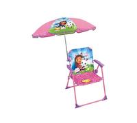 Mobilier de jardin - FUN HOUSE - Chaise pliante Gabby et la Maison Magique H.53 x L.38,5 x P.37,5 cm avec parasol 65 cm