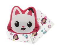 GABBY ET LA MAISON MAGIQUE - Coussin-plaid 3D Pandy Pattes Gabby - Coussin 35x35 cm et plaid 100x140 cm - 100% Polyester