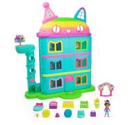 Gabby's Dollhouse Gabby et la Maison Magique - Gabby Dollhouse - Maison de Poupée Interactive Avec 1 Figurine + 15 Accessoires - Thème Fête - Jouet Gabby Et La Maison Magique - Gabby Chat - Jouet Enfant 3 Ans +
