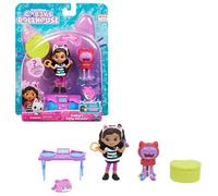 Gabby's Dollhouse Gabby et la Maison Magique - Gabby Dollhouse - PACK 2 FIGURINES ET ACCESSOIRES - Coffret Karaoké - Gabby, 1 Figurine Chat Et Accessoires - Dessin Animé Jouet Gabby Chat - Jouet Enfant 3 Ans et +
