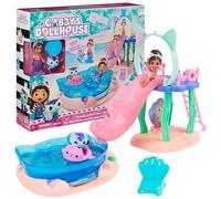 Gabby's Dollhouse Gabby et la Maison Magique - Gabby Dollhouse - Piscine - 2 Figurines Et Accessoires - Queues de Sirène Qui Changent de Couleur - Dessin Animé Jouet Maison De Poupée - Jouet Enfant 3 Ans Et +