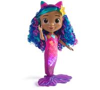 Gabby et la Maison Magique Le Film - Gabby Dollhouse - Poupée Sirène À Fonctions 35 Cm - 1 Figurine Et 2 Accessoires - Sons & Lumières - Dessin Animé Jouet Maison De Poupée - Jouet Enfant 3 Ans Et +