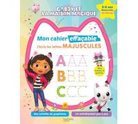 Gabby et la maison magique - Mon cahier effaçable - J'écris les lettres majuscules (3-6 ans)