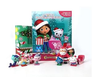 Gabby et la Maison Magique Noël Comptines et Figurines - Livre illustré, 10 figurines, tapis de jeu