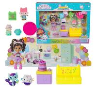 Gabby Maison de poupée, Ensemble de figurines d'anniversaire Cakey avec Gabby Girl, 4 figurines, jouets surprises et accessoires de maison de poupée, jouets pour enfants pour filles et garçons 3+