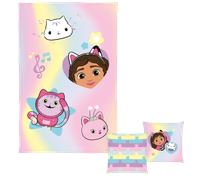 Gabby´s Dollhouse Couverture enfant avec oreiller (rose/jaune)