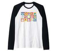Gabby’s Dollhouse Floral Tile Grid Manche Raglan