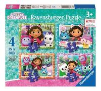 Casse-tête 4 en 1 Ravensburger - Gabby's Dollhouse - 12, 16, 20, 24 pièces - Pour enfants de plus de 3 ans