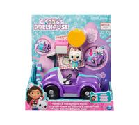 Gabby's Dollhouse Gabby et la Maison Magique - Gabby Dollhouse - Véhicule Chabriolette - Voiture Avec 1 Figurine Et 2 Accessoires - Dessin Animé Jouet Maison De Poupée - Jouet Enfant 3 Ans Et +