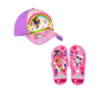 Gabby's Doll House Casquette et Tongs pour Filles, Casquette de Baseball Gabby | Taille 23/24 - Rose